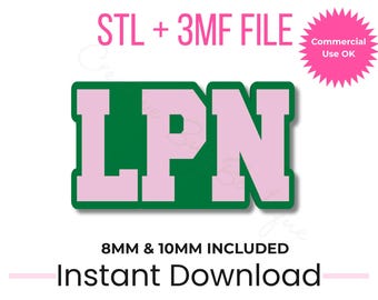 LPN Straw Topper 3D Print File | Stanley Compatible, Nurse Gift (Digital Download)