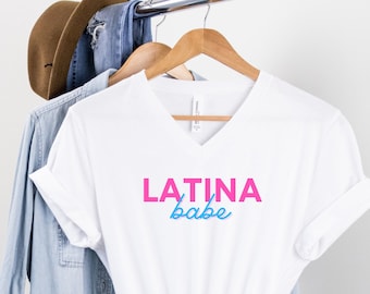 Women's Latina Babe Short-Sleeve Graphic Tee | Latina Empowerment | Latina Shirt | Cool Latina Shirt | Latina Woman Shirt