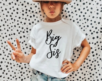 Big Sister Toddler Girl Shirt | Shirts for Little Girls | Sister Tees | Little Girl Shirts | Baby Girl Shirt | Toddler Short Sleeve Tee
