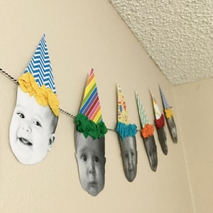 Custom Birthday Hat Face Banner *FREE SHIPPING*