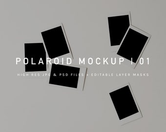 Download Polaroid Mockup Psd Styled Stock Photography Psd High Res Jpg 3d Photorealistic Logo Mockup Free Download PSD Mockup Templates