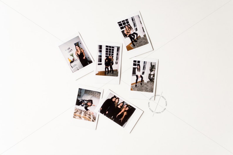 Polaroid Pile Mockup psd &amp; jpg styled stock photo Polaroid