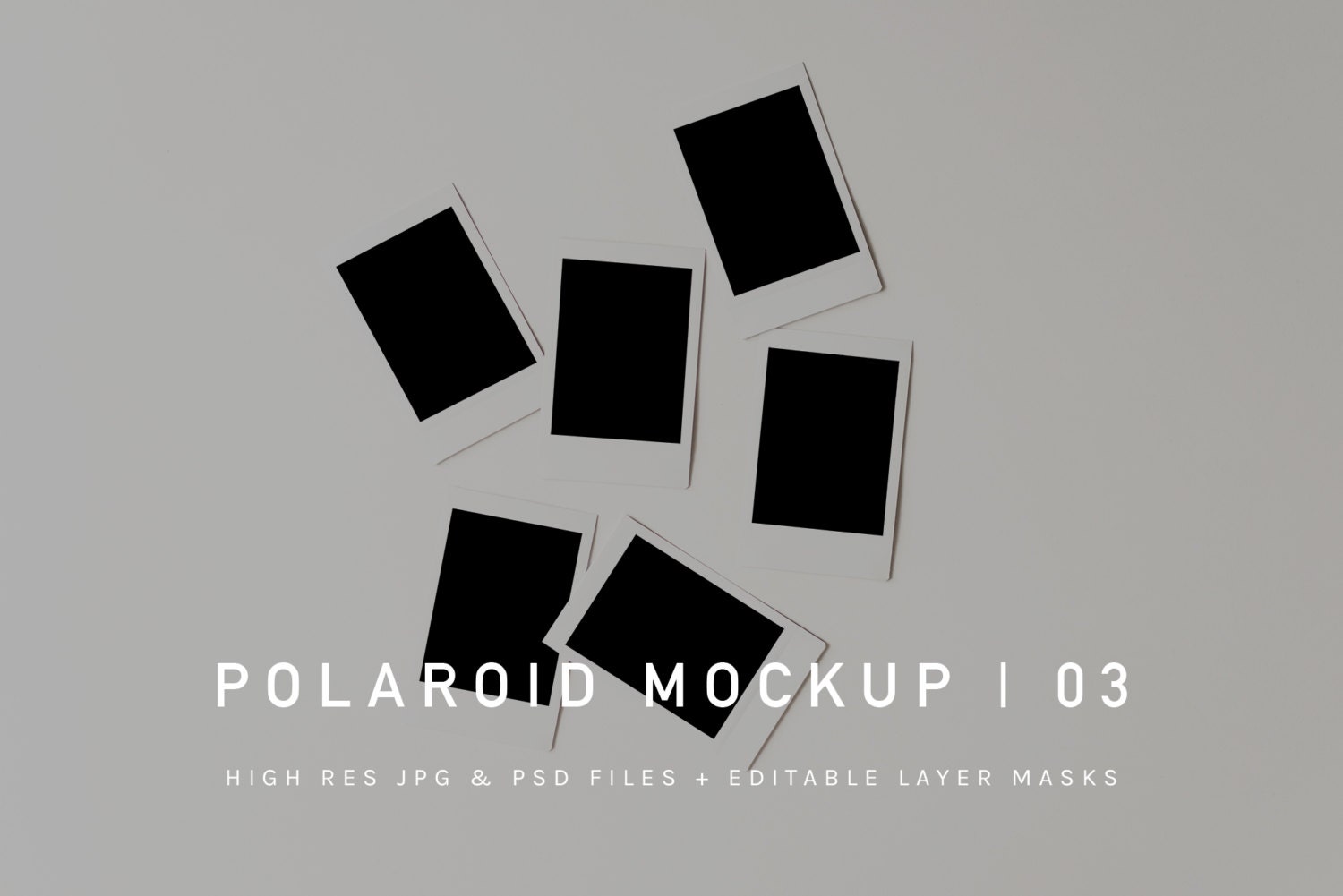 Download Polaroid Pile Mockup Psd Jpg Styled Stock Photo Polaroid Etsy