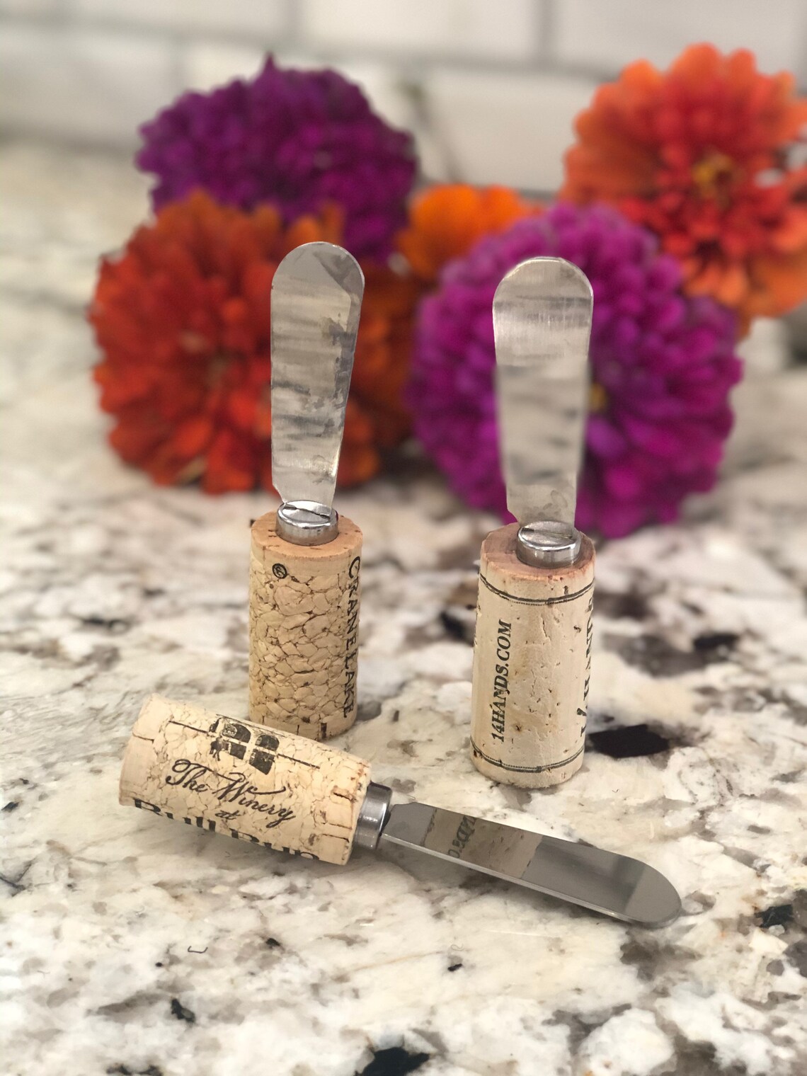 Individual Wine Cork Cheese Spreader Vineyard Wedding Favor Etsy