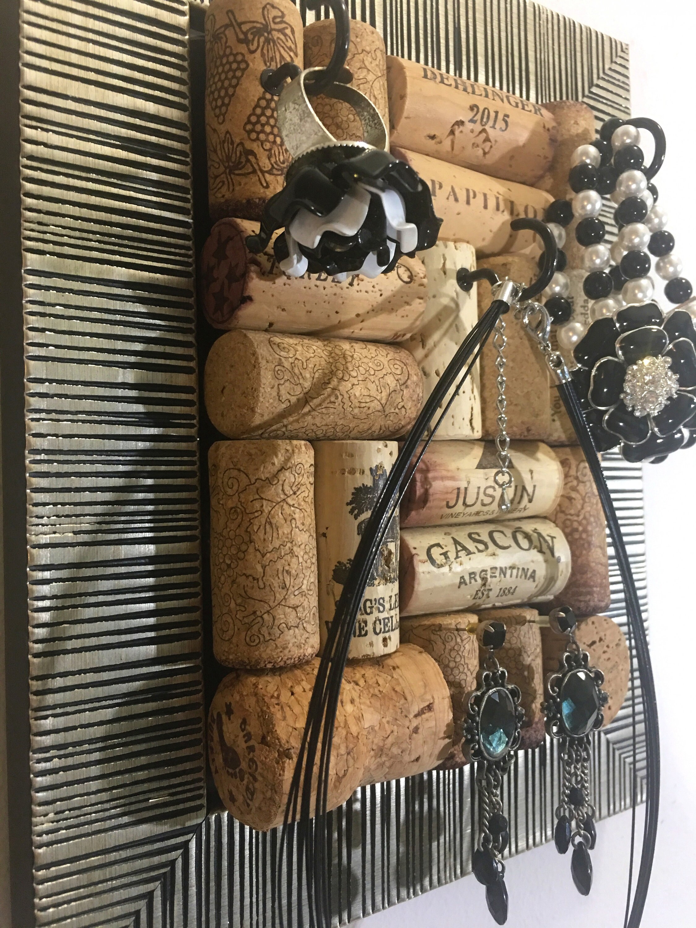 Wine Cork Key Holder Jewelry Organizer Wine Cork Board Etsy