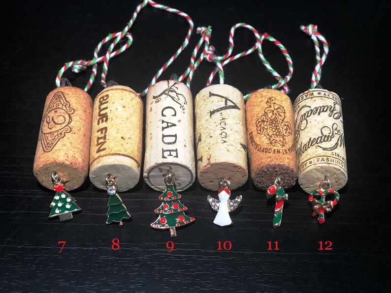 Wine Cork Christmas Ornaments Etsy