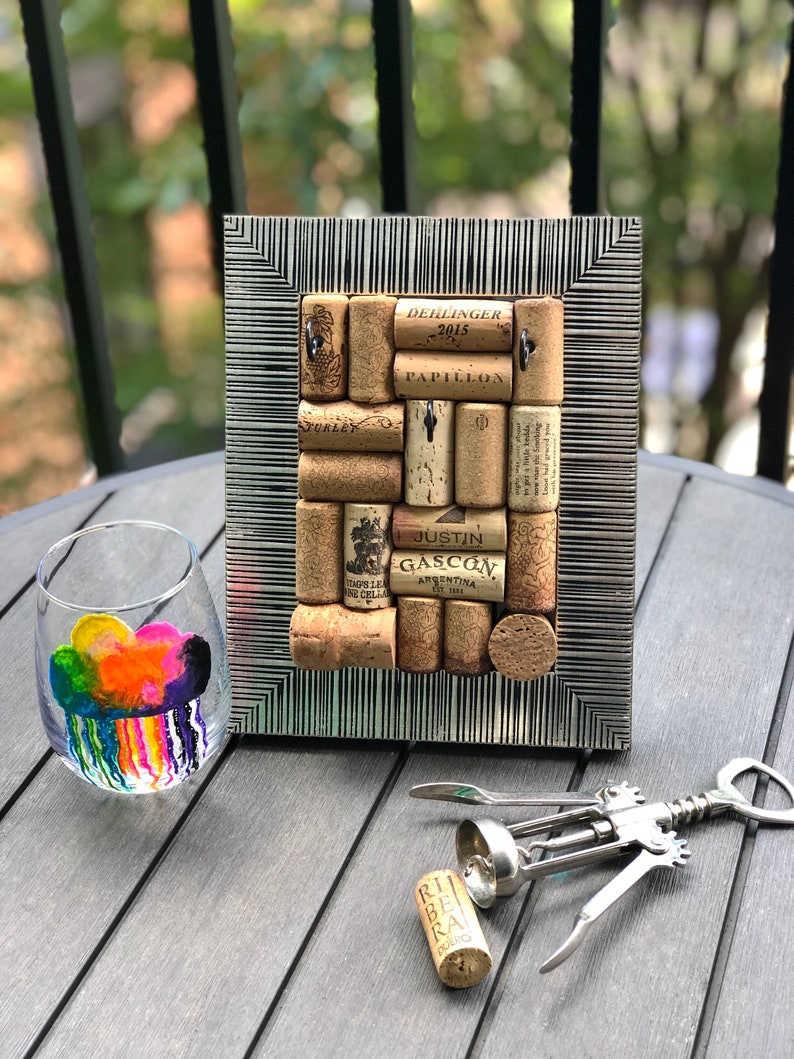 Wine Cork Key Holder Jewelry Organizer Wine Cork Board Etsy