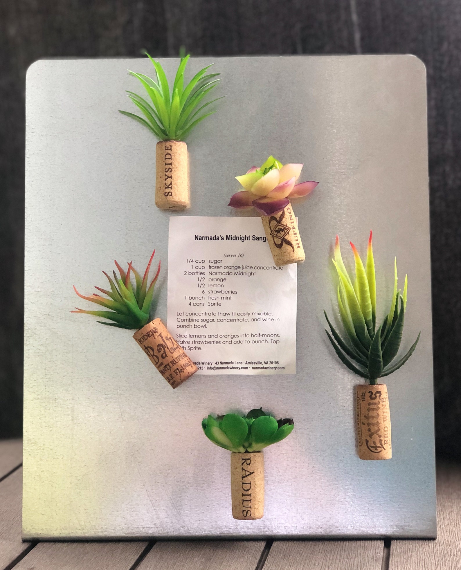 Individual Wine Cork Succulent Refrigerator Etsy