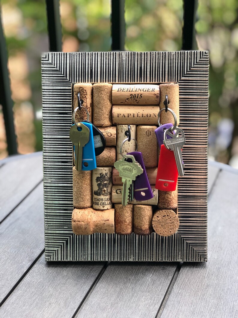 Wine Cork Key Holder Jewelry Organizer Wine Cork Board Etsy