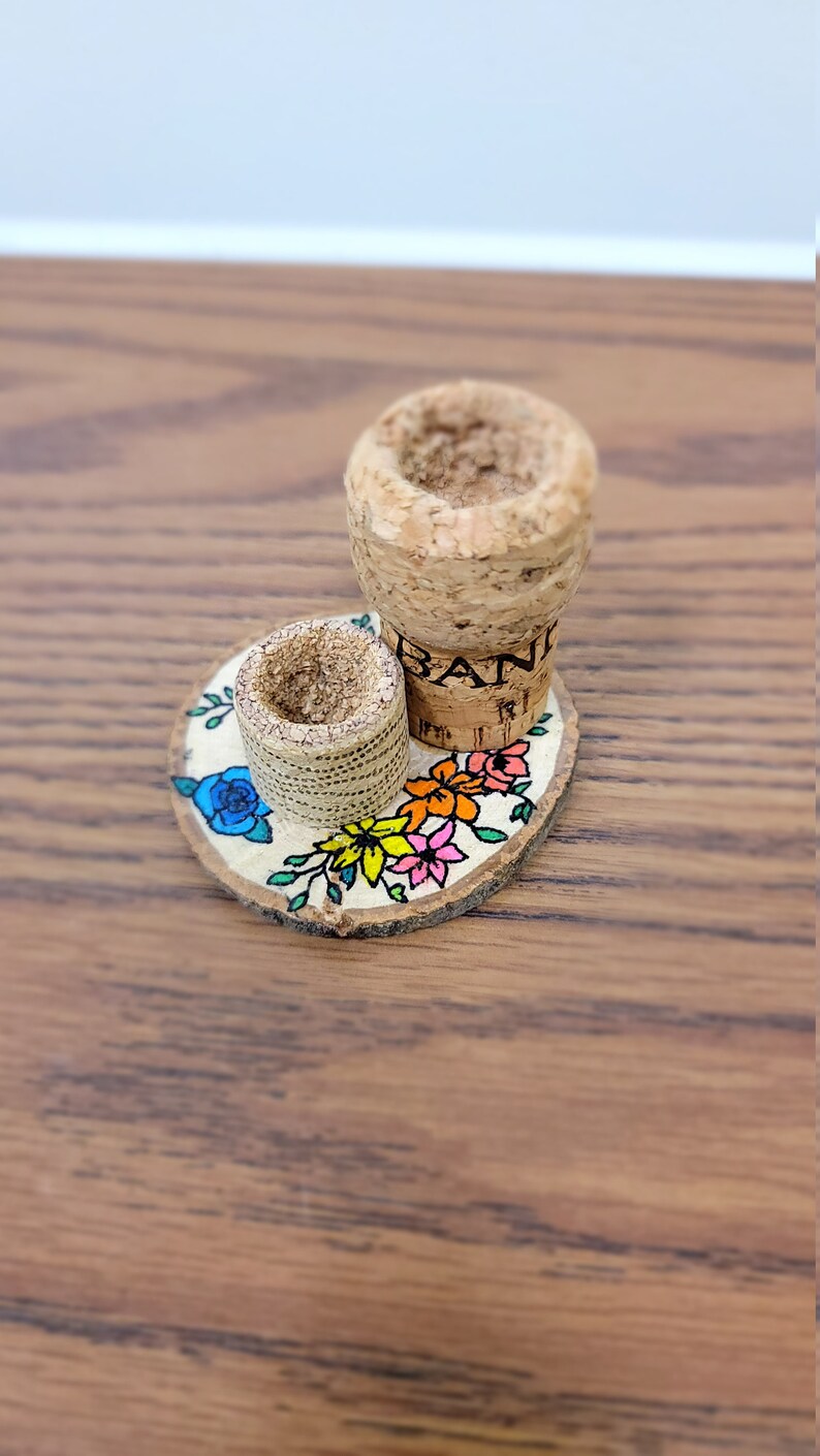 Wine Cork Air Plant Holder Air Plant Display Floral Upcycled Etsy