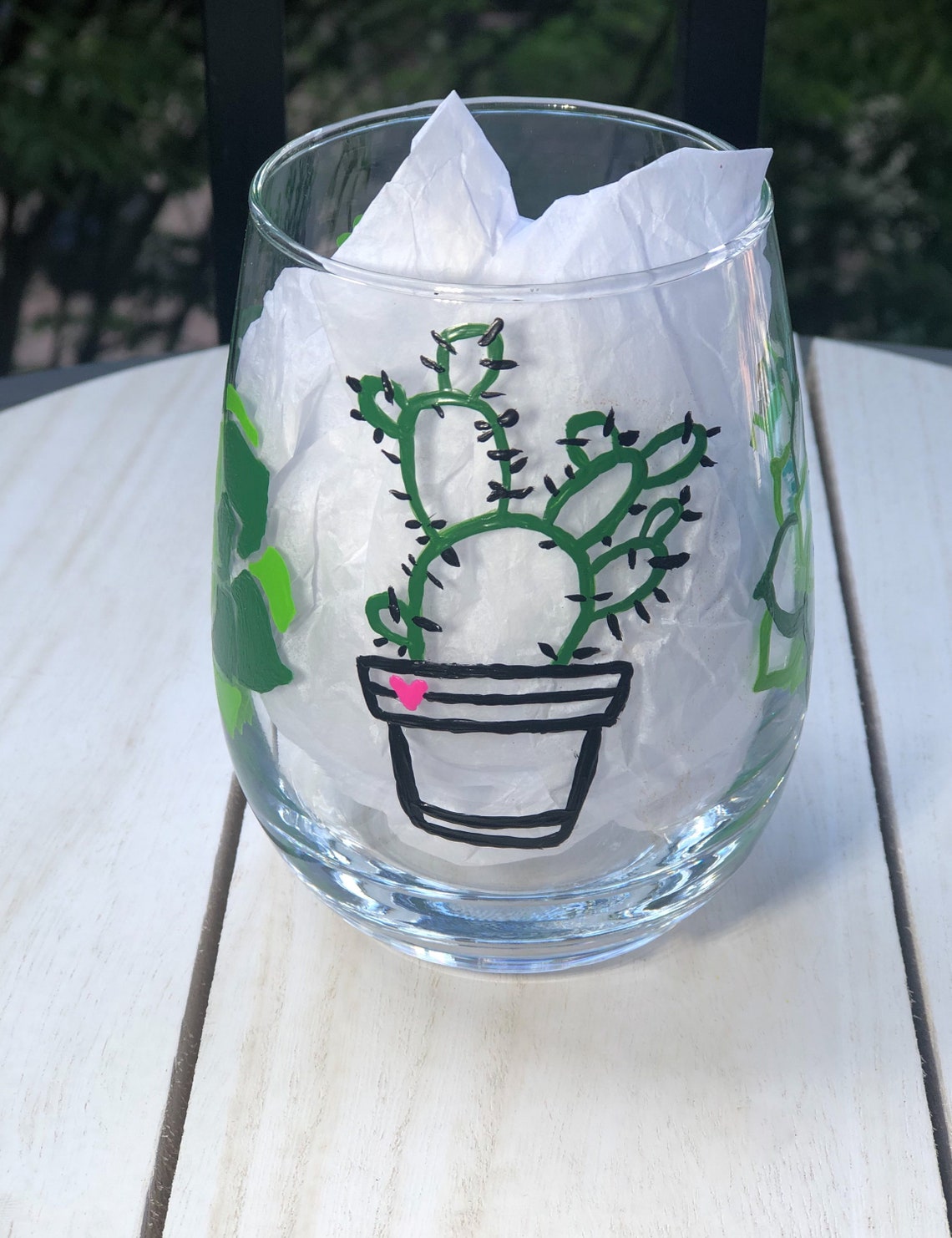Plant Wine Glass Four Sides Succulent Wine Glass Cactus Etsy