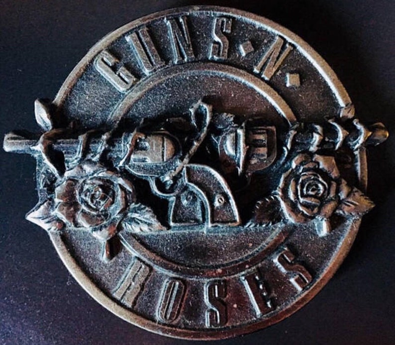 Guns 'N Roses Vintage Pewter Belt Buckle Etsy