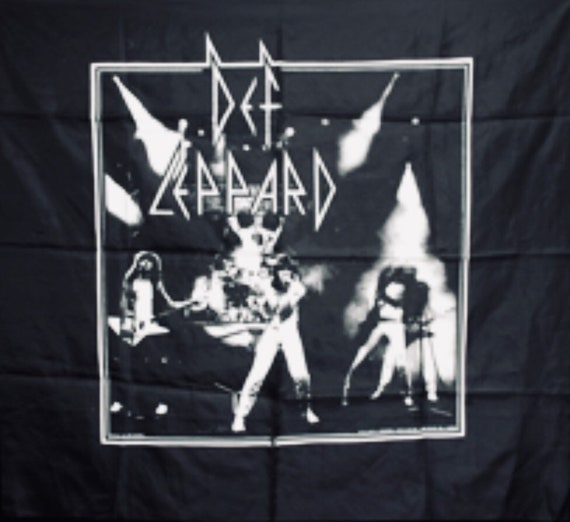 Def Leppard Vintage Fabric Banner Etsy