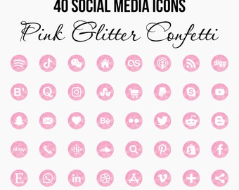 Pink Facebook Icon Etsy