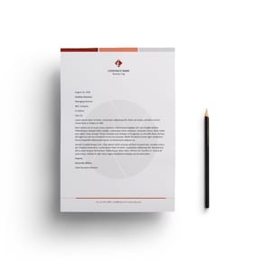 Plantilla de membrete comercial de microsoft word photography y tamaños A4, descarga instantánea, membrete moderno, L033
