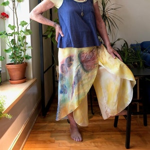 Indigo-Seidenhose - Seidenhose Indigo