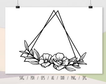 Download Floral Triangle Svg Etsy