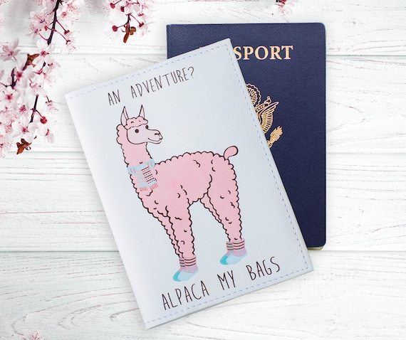 ALAZA Kawaii Black Cat Leather Passport Holder Cover Case Travel Wallet