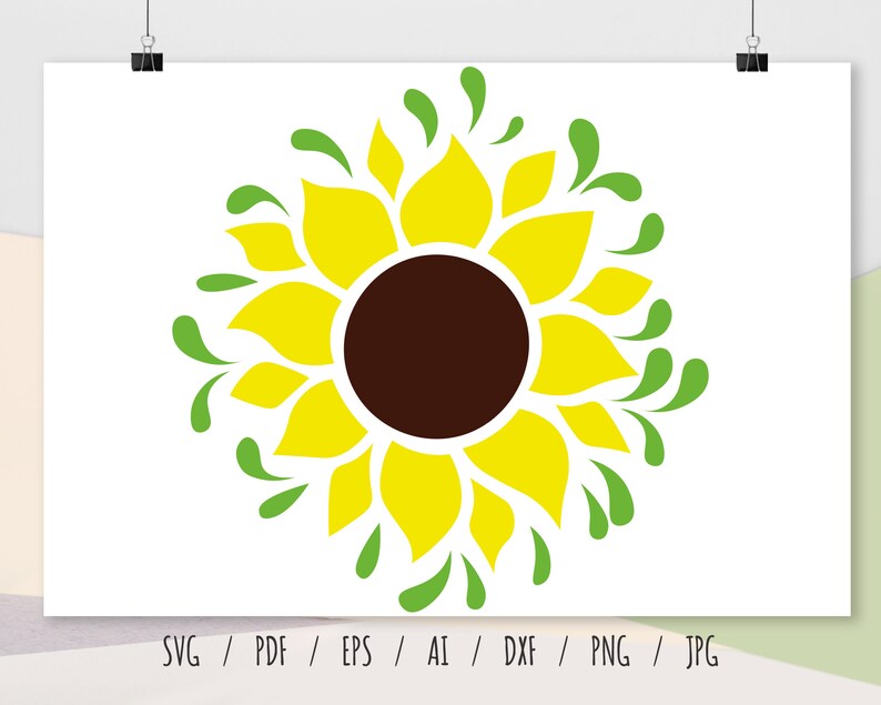 Sunflower Colorful Vector logo Printable Image Vector Svg ...