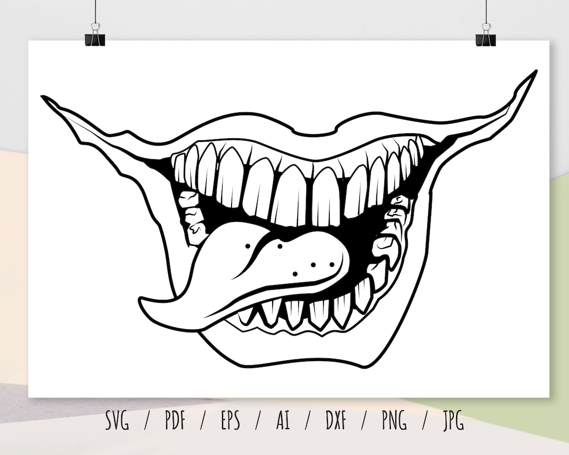 Teeth SVG Logo Scary Printable Image Svg Tongue Svg Zip Cricut - Etsy