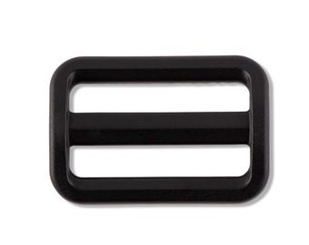 Bagmaking DESTASH! - 5 Black YKK Plastic Tri-Glide Strap Adjusters Sliders - 1.5”