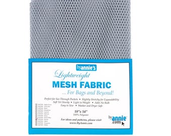 By Annie’s Lightweight Mesh Fabric 18”x54” - Pewter Dark Gray