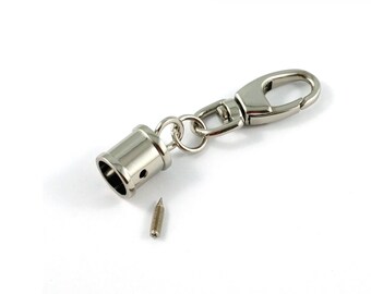 Bagmaking Hardware DESTASH - Hanging Tassel Cap - Nickel/Silver - 3 pieces
