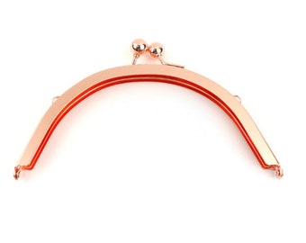 Metal coin purse frame in rose gold New in package