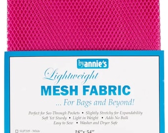 By Annie’s Lightweight Mesh Fabric 18”x54” - Lipstick Pink