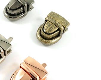 Bagmaking Hardware DESTASH - Emmaline Baby Press Locks -  Lot of 4 Pieces - 3 colors/finishes