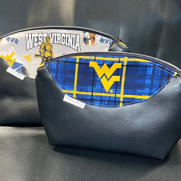 WVU Vinyl Fabric - Poppie Pouch