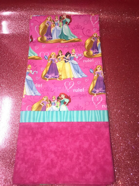 disney princess pillowcase cinderella tiana rapunzel ariel etsy