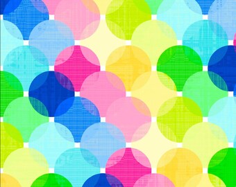 Henry Glass Just Beachy Multi Dots Cotton Fabric - 1 yard