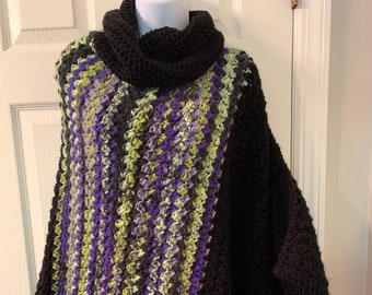 Crochet boho poncho