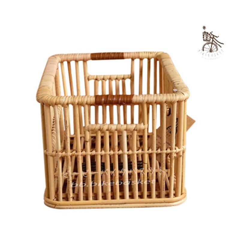 BB.BikeBasket Rear Wicker Bike Bicycle Basket on Back Rack for Etsy