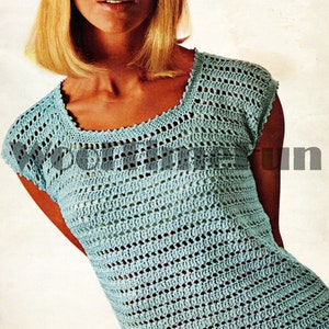 Crochet Pattern Women&#39;s T Shirt Top Sweater. Easy & Quick To Make