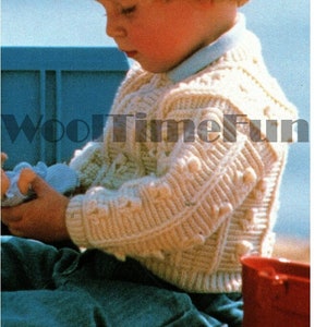 Crochet Pattern/Instructions To Make Baby/Toddler Cable Style Sweater/Pullover