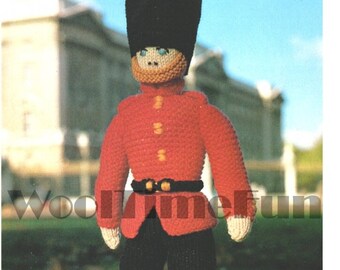 Knitting Pattern Toy Soldier Guard. Make From Oddments DK Yarn