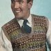 Vintage Knitting Pattern Men's Fair Isle Tank Top/Pullover. 38-42 Inch Chest.