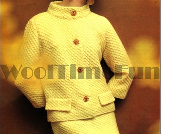 PDF Knitting Pattern Women's Vintage 1960s Suit/Skirt/Jacket.