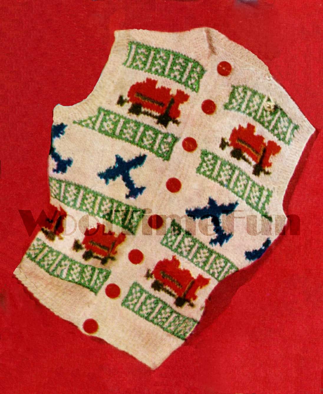 Knitting Pattern Child's Waistcoat & Sweater. Soldier Etsy