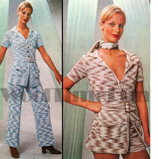 30 Women’s Crochet Shorts Patterns To Make Before Summer Hits 18 Vintage 1970s Boho Suit with Shorts