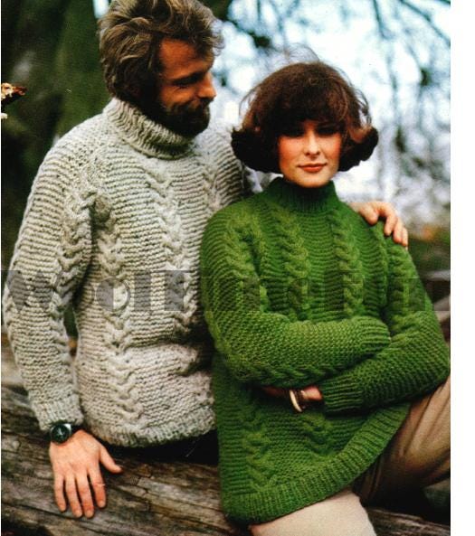 Chunky Sweater Cable Sweater Pattern Big Yarn Sweater Pretty Lacy