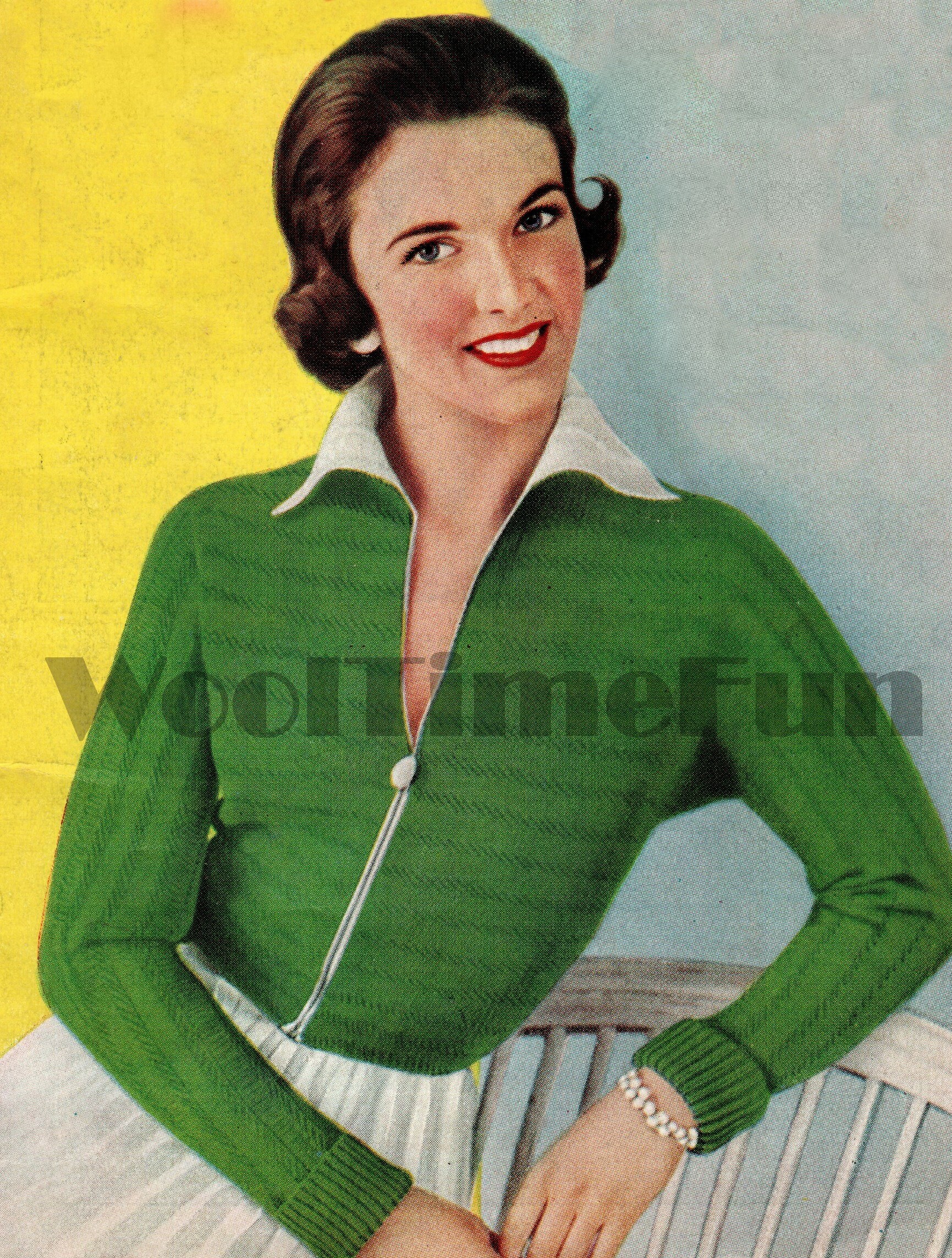 50s Zip Cardigan - Etsy