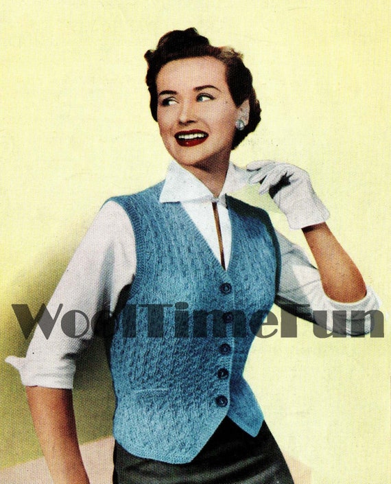 Sweater Vest Rockabilly Sweater Vintage 50s 60s Wool Sweater Vest