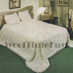 Crochet Pattern Instructions To Make Bedspread Cover Throw And Afghan Blanket