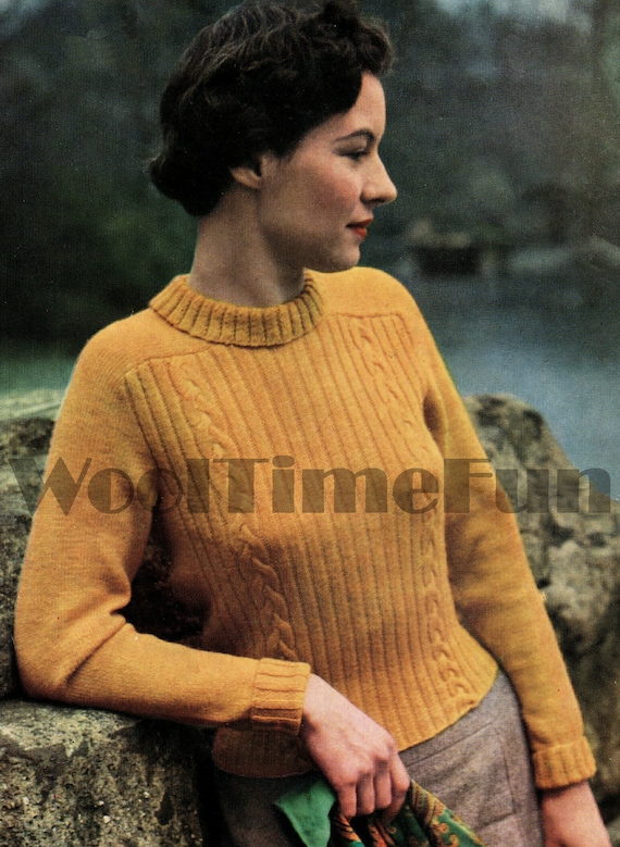 Strickanleitung Frauen Sattel Schulter Zopfmuster Pullover Lange