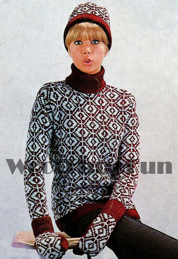 Vintage Norweger Damen Strickjacke Norweger Original Norweger