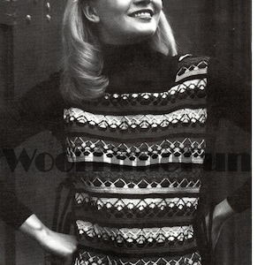 Crochet Pattern To Make Womens Tabard Tunic Slipover Top