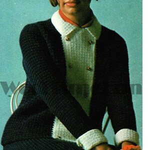 Crochet Pattern To Make Womens Classic Suit Skirt Jacket DK Yarn